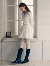 RIBBON BALLOON SKIRT WHITE
