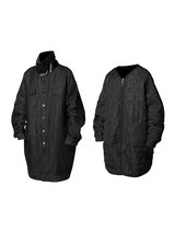 RELABEL 24AW Butterfly - Rest Leather Collar Denim Patchwork Lining Detachable Single Wear Multi-Pocket Windbreaker Cotton Jacket