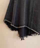 Nairo Unbalance Denim Surgery Midi Skirt