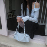 belt leather shoulder bag
