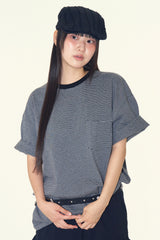 Trivae ストライプ ルーズTシャツ