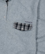 CHECK FLEECE ANORAK_GREY