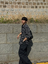 Autumn double check shirt