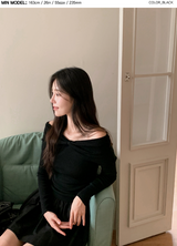 #LH Ribbon Off Shoulder Wool Knit (2color)