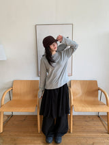 Dolde Color Round Long Sleeve T-Shirt