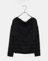Nure Fleece Lace Off-Shoulder T-Shirt