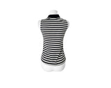 Eileen Stripe Collar Sleeveless T-shirt