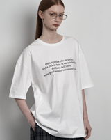 [mnem] olive print oversized t-shirt (white)