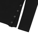 アレンメタルロゴスナップボタンフードTシャツ