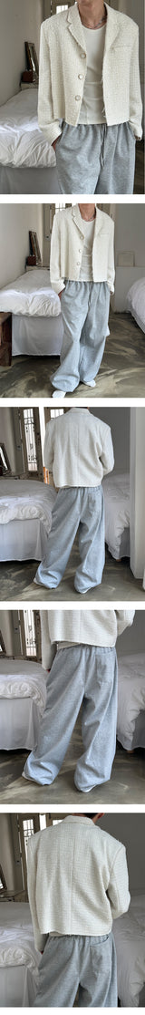 [UNISEX] Hard cotton wide jogger pants (4color)