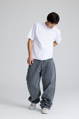 CARPENTER LOOSEFIT DENIM PANTS GRAY