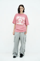 25SS ビーチオパンチュウサギピグメント半袖Tシャツ ピンク