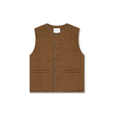 Needlework Wool Quilting Vest_Brown