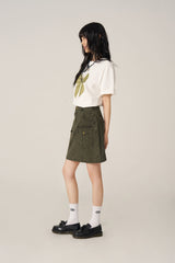 レタリングリボン半袖Tシャツ