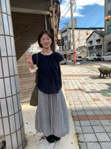 シルキーピンタックブラウス