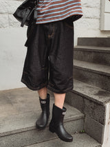 Riddle Stitch Bermuda Denim Pants