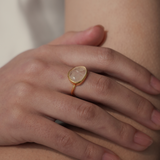 ellipse ring(Blanc pur)