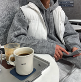 シドニーヘビーダーティウールブレンドオーバーフィットニットフーディー
