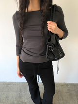 ベネット スリーブTシャツ [Charcoal]
