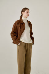 Semi wide pants (Beige)