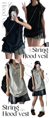 Viscence String Sleeveless Hood (4 colors)