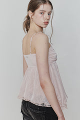ROSE SHIRRING TOP pink