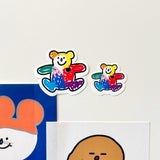 ミニカラフルベアステッカー/MINI COLORFUL BEAR STICKER