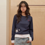 ドットアップリケレイヤード長袖Tシャツ