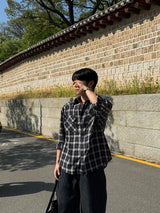 Autumn double check shirt