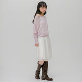 オフショルダー ニット トップ(LIGHT VIOLET)
