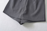 Serilda Pinstripe Belted Skort