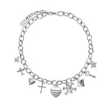 [SET] ファンキーミックスボールドチェーンサージカルネックレス + ブレスレット