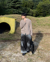 Angle Knit Zip-up with Hand Warmers