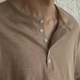 ASCLOノーマルヘンリーネックTシャツ (4color)