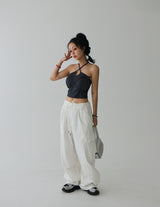 Halterneck Strap Denim Tube Top
