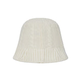 VA Applique Cable Knit Bucket Hat / Ivory