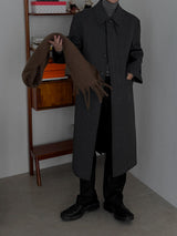 Pleddy French Chin Strap Wool Coat (2color)
