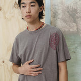 Boteh half T-shirts / Mud gray