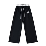 ナンバーバンディングワイドスウェットパンツ