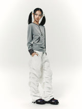 TUCK PANTS WHITE