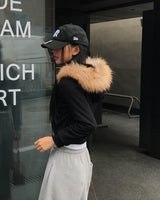 [ORIGINAL] POE Fur Hood 2-Way Zip-Up Hoodie