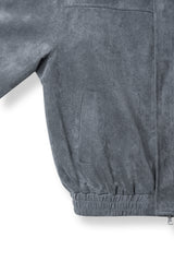 Brandt incision suede cropped jacket