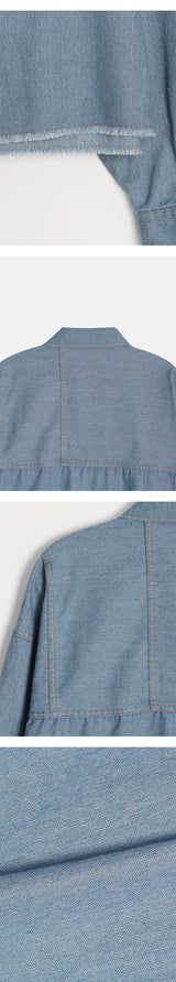 [S/S] クロップドデニムカッティングシャツ