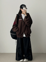 Oz American flag No. 80 ping-pong string line wide pants