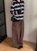 #LM Daily Multi Border Collar Knit (3color)