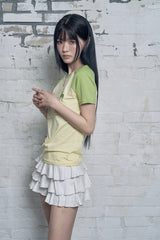 ループ ハート ユニコーン ラグラン スリムフィット ショートスリーブ Tシャツ