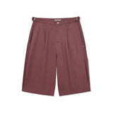 Double tuck BERMUDA shorts / Raspberry