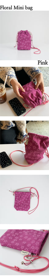 Floral mini bag PINK