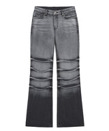 wrinkle denim pants (black)