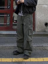 Pigment back banding work pants